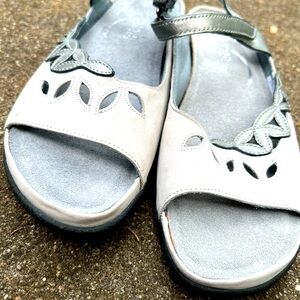 Naot Gray Suede Sandals